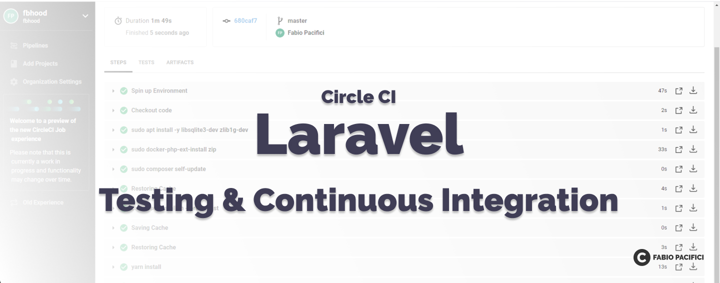 How to set up Continuous Integration | Laravel  & CircleCi