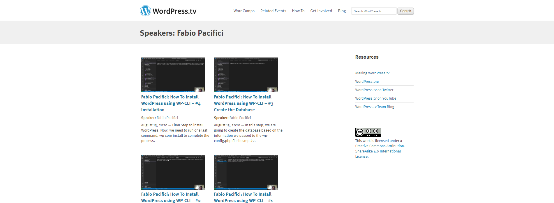 Tutorials on WordPress TV