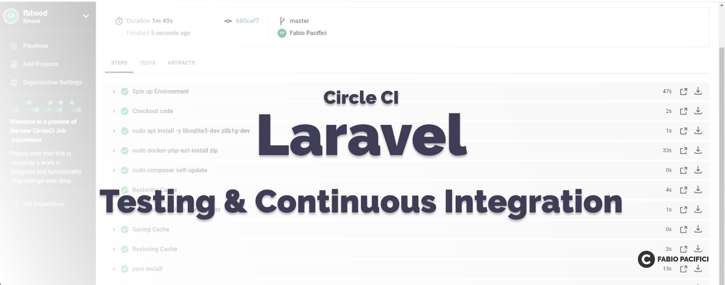 How to set up Continuous Integration with Laravel and CircleCi